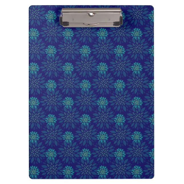Blumenmuster-Clipboard Klemmbrett (Vorderseite)