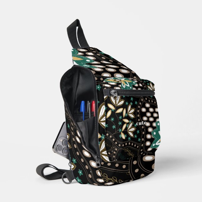 Blumenmuster Crossbody Bag (Offen)