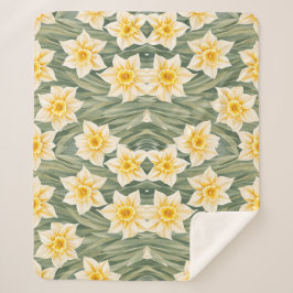 Blumenmuster Daffodische Blume Sherpadecke