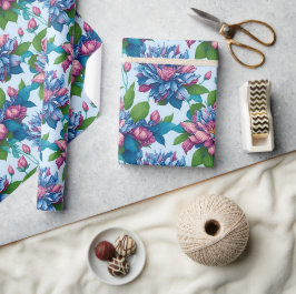 Blumenmuster: Dahlienzauber - Geschenkpapier