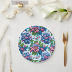 Blumenmuster: Dahlienzauber - Pappteller