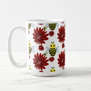 Blumenmuster der Bienen  Kaffeetasse