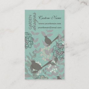 Blumenmuster der cooler Garten-niedliches Vogel-N Visitenkarte