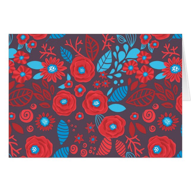 Blumenmuster der Doodle (Vorderseite (Horizontal))