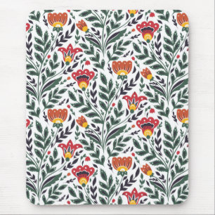 Blumenmuster der Folklorekunst Mousepad