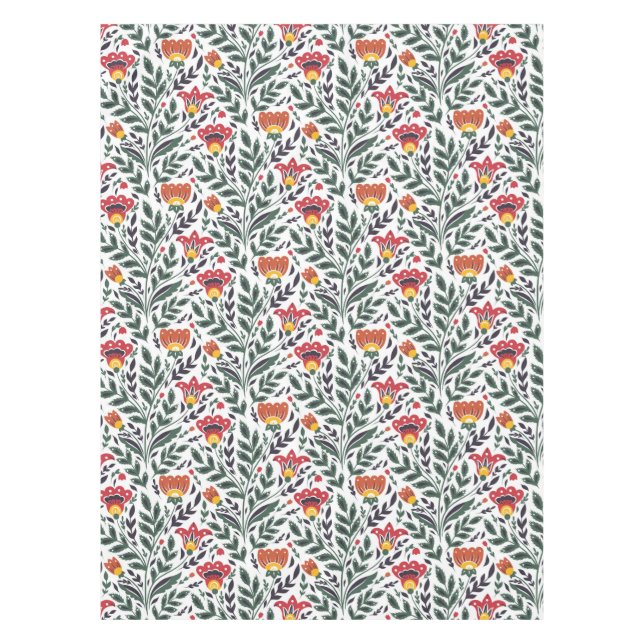 Blumenmuster der Folklorekunst Tischdecke (Vorderseite)