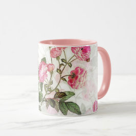Blumenmuster der rosa Blume Tasse
