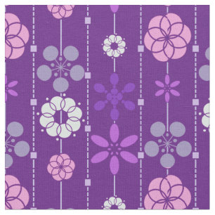 Blumenmuster des niedlichen retro dunklen lila stoff
