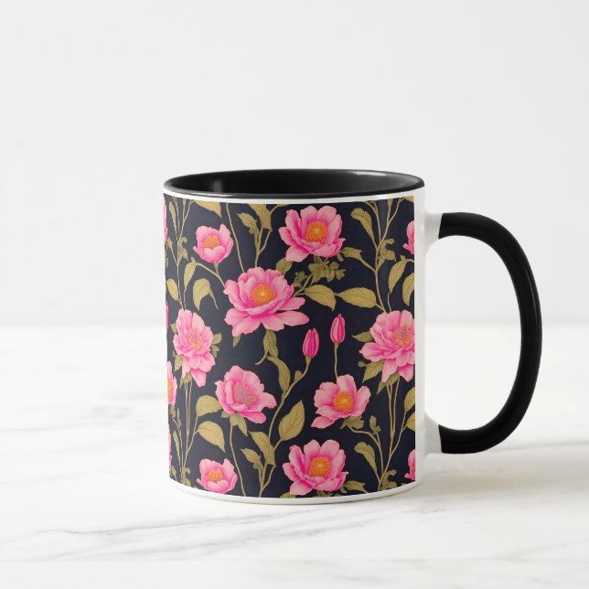 Blumenmuster-Design 24 - Kaffee-Tasse Tasse (Rechts)