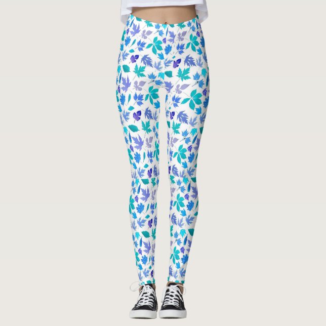Blumenmuster Design-36566 Leggings (Vorderseite)