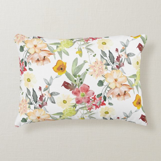 Blumenmuster-Design Dekokissen (Vorderseite)
