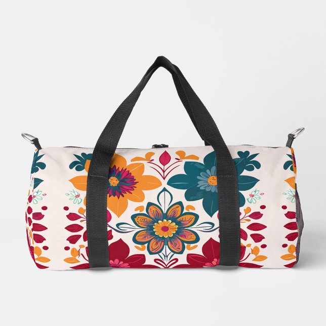 Blumenmuster Duffle Bag (Mexican Style Duffle Bag Carry  Anywhere!)