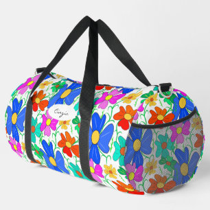 Blumenmuster Duffle Bag