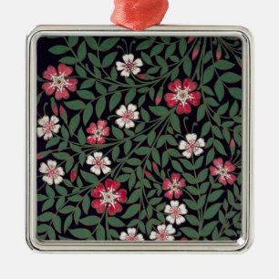 Blumenmuster durch J. Owen, 1863 Silbernes Ornament