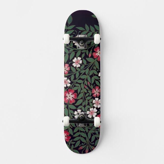 Blumenmuster durch J. Owen, 1863 Skateboard (Vorderseite)