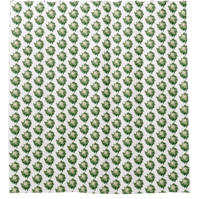 Blumenmuster Duschvorhang (Vorderseite)