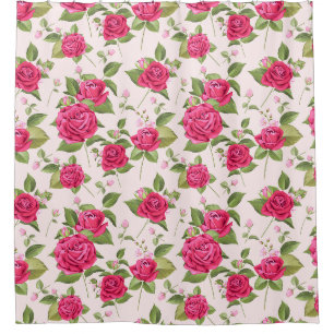 Blumenmuster Duschvorhang