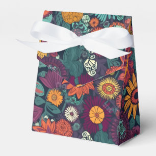 Blumenmuster, ein Bouquet farbenfroher Blume Geschenkschachtel