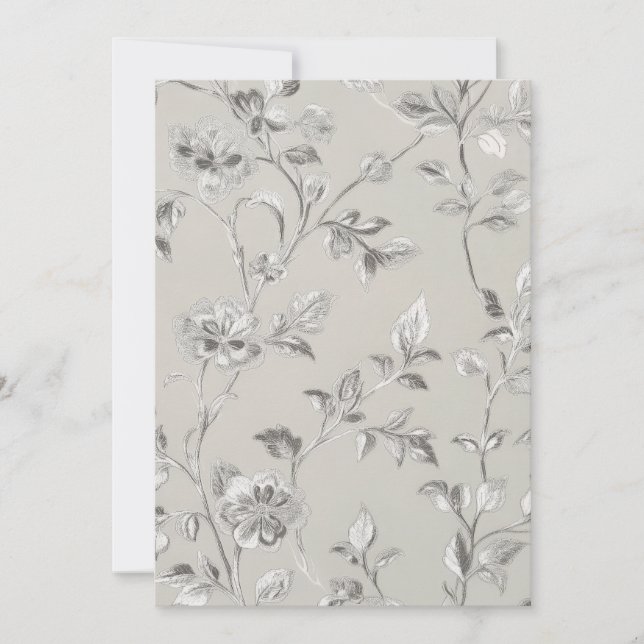 Blumenmuster Einladung (Vorderseite)
