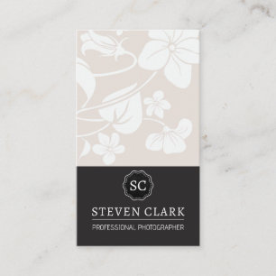 Blumenmuster Elegant Visitenkarte