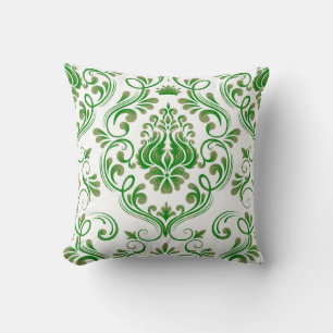 Blumenmuster-Elegant von Sage Green und Green Dama Kissen