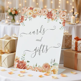 Blumenmuster - Elegante Karten und Geschenke Party Sockelschild