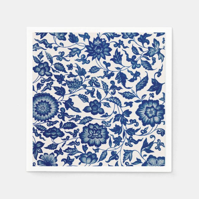 Blumenmuster - Elegantes Cocktail-Party Serviette (Vorderseite)