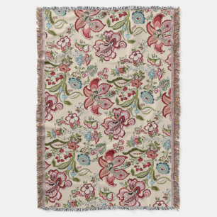 Blumenmuster Farbige trendige Blume Rosa Grün Decke