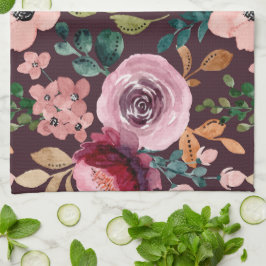 Blumenmuster Fashion Wasserfarbe farbig Geschirrtuch