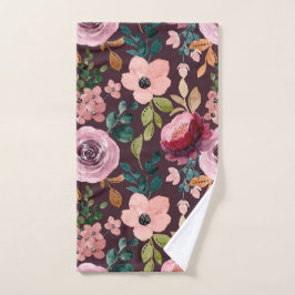 Blumenmuster Fashion Wasserfarbe farbig Handtuch