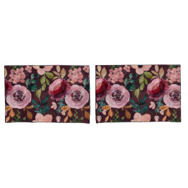 Blumenmuster Fashion Wasserfarbe farbig Kissenbezug