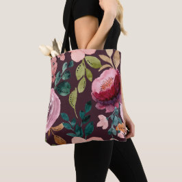 Blumenmuster Fashion Wasserfarbe farbig Tasche