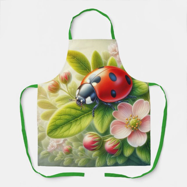 Blumenmuster/Federladybugs Schürze (Vorderseite)