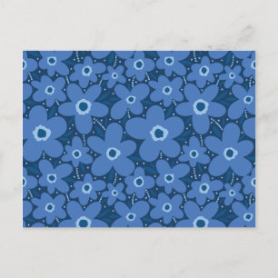 Blumenmuster Feiertagspostkarte