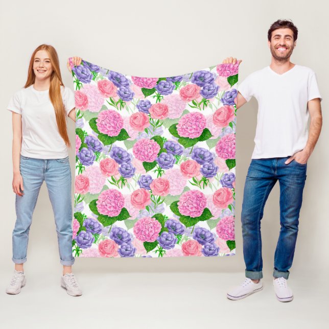 Blumenmuster Fleecedecke (Beispiel)