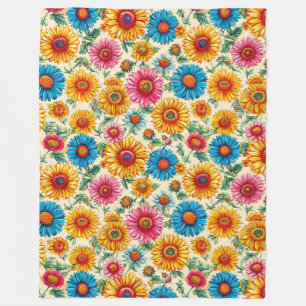 Blumenmuster Fleecedecke