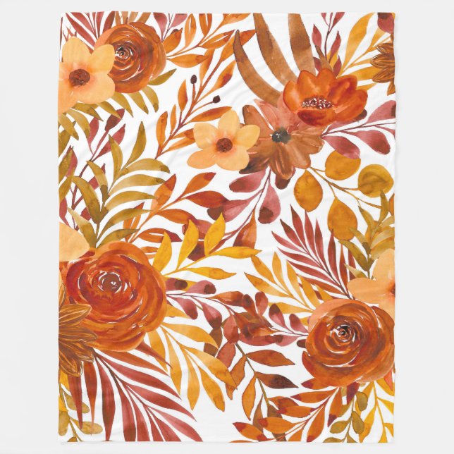 Blumenmuster Fleecedecke (Vorderseite)