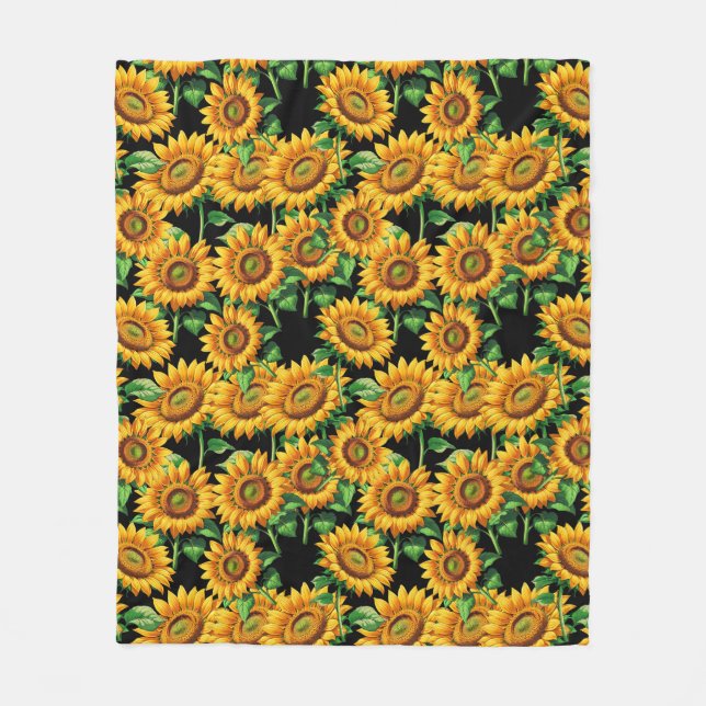 Blumenmuster Fleecedecke (Vorderseite)