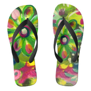 Blumenmuster Flip Flops