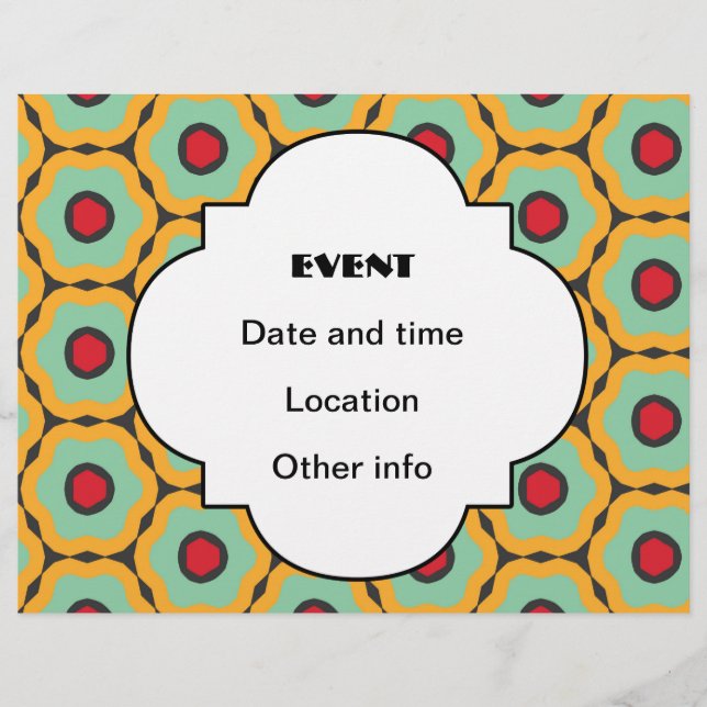 Blumenmuster Flyer (Vorne)