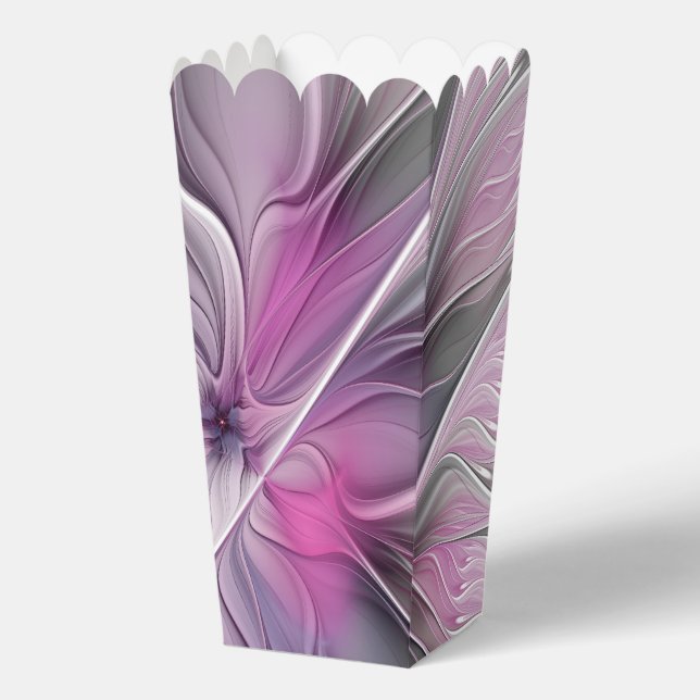 Blumenmuster Fraktal Moderne Abstrakte Blume Rosa  Geschenkschachtel (Vorderseite)