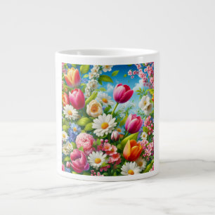 Blumenmuster/Frühlingsbilder Jumbo-Tasse
