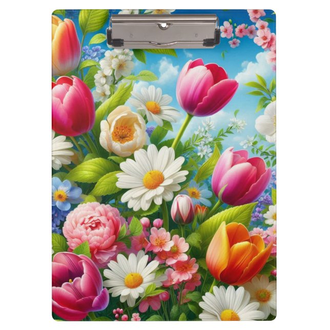 Blumenmuster/Frühlingsbilder Klemmbrett (Vorderseite)