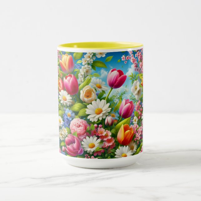 Blumenmuster/Frühlingsbilder Tasse (Zentrum)