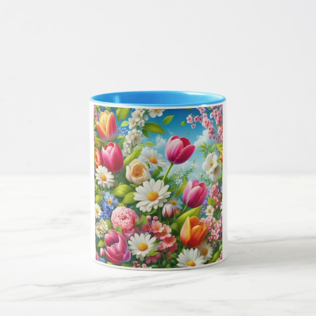 Blumenmuster/Frühlingsbilder Tasse (Zentrum)