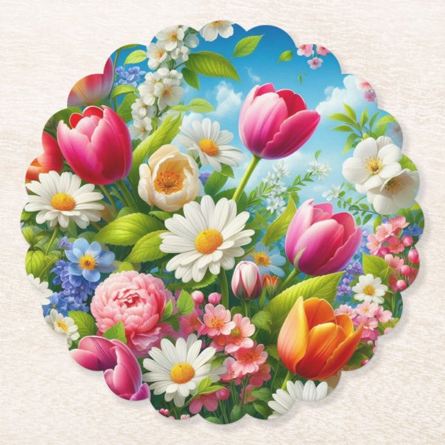 Blumenmuster/Frühlingsbilder Untersetzer (Vorderseite)