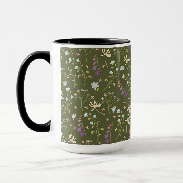 Blumenmuster Frühlingsblumen-Kombination Tasse (Links)
