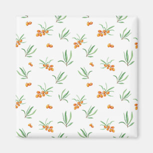 Blumenmuster Frühlingsflorales Quadrat Magnet