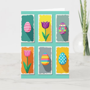 Blumenmuster-Frühlingskarte Karte