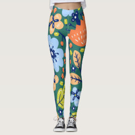 Blumenmuster Full Leggings